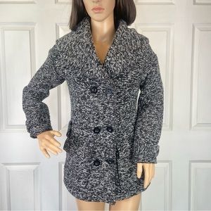 Burberry Vintage Double Breasted Tweed Pea Coat